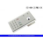 Metal Kiosk Numeric Keypad 16 Flush Keys With Integrated Optical Trackball for sale