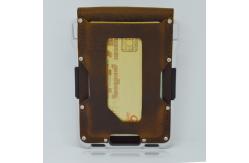 China Multifunctional 10 in 1 Pocket Leather Flap Aluminium Card Wallet Anode Oxidizing supplier