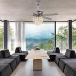 18w Flush Mount Crystal Chandelier Ceiling Fan
