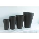 Smooth Surface Fiber Clay Planter For Flower / Green Plant Growing Needs