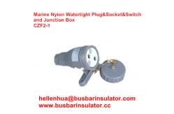China 3 pin junction box CZF2-3 waterproof marine socket and switch supplier