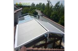 China Waterproof Balcony Retractable Roof Awning Remote Motor Control Aluminium Retractable Awning supplier