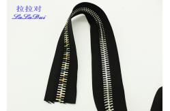 China 12 # Black Long Chainlarge Tooth Zippers , 28 Inch Metal Jacket Zipper  By Yard supplier