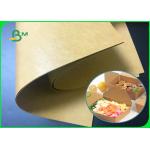 Biodegradable 300gsm + 15g PE Film Kraft Board For Food Packaging for sale