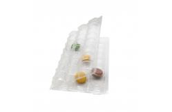 China Folding 3x8 24pcs Plastic Macaron Packaging Clam Shell Tray Clear PVC PET supplier