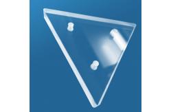 China High Temperature Resistant Fused Quartz Plate Transparent Triangular Shape With Hole supplier