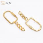 Diy Keychain Crafts / Jewelry Making Metal Locking Carabiner Keychain With Jump Rings