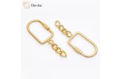 China Diy Keychain Crafts / Jewelry Making Metal Locking Carabiner Keychain With Jump Rings supplier