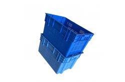 China Recycled Polypropylene Vegetable Moving Crates 600x400 Blue 2Kg Snap Closure supplier