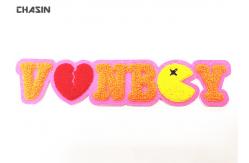 China Towel Towelling Letters Embroidery Letter Patches Custom Patches No Minimum supplier