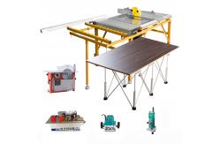 China Double Blade Circular Slide Table Saw Woodworking Machinery Wood Panel 220V 2600w supplier