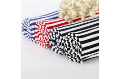 China Hard-Wearing And Breathable Environmental Striped Knit Fabric For T-Shirt supplier