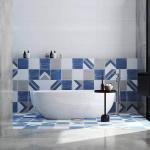 Nordic INS Style Black White Glazed Porcelain Tiles 300*300mm For Floor And Interior Wall for sale