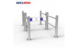 China Pedestrian Automatic Sliding Security Entrance Control Swing RFID Turnstile Barrier Gate supplier