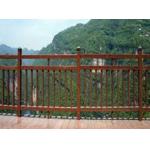 Wood Colour FRP Guardrail Fiberglass Deck Railing Used In Landscape Areas for sale