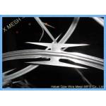 950mm Coil Diameter Razor Barbed Wire , Construction Galvanized Iron Wire