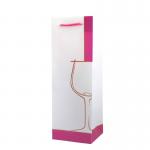 Custom Personalised Wine Bottle Paper Bags Packaging With Design Printing