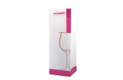 China Custom Personalised Wine Bottle Paper Bags Packaging With Design Printing supplier