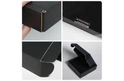 China Black Shipping Corrugated Cardboard Shipping Box Foldable Paper Printing supplier