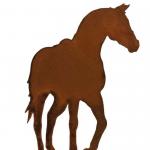 Horse Shape Cutting Garden Metal Ornaments High Durability Rust Resistant
