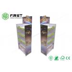 CMYK Printing POS Floor Standing Cardboard Shelf Display Rack For Chocolate for sale