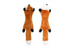 China 48*15 cm unstuffed short fabric simulated animal barking dog chewing toy supplier