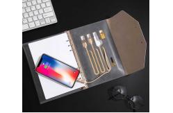 China Folding Reusable Notepad With Power Bank , Multiscene Phone Charging Notebook supplier