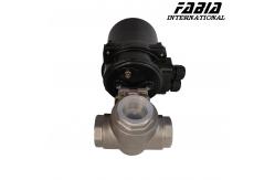 China High-Performance Threeway Ball Valve Electric Operation For Industrial Needs supplier