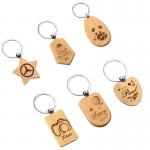 Personalized Wooden Keychains With Name Customized Round Sublimation Keyring