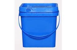 China IML Square Plastic Pail with Lid Yes Thermal Transfer Screen Printing supplier