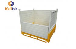 China Wire Mesh Foldable Stackable Pallet Cages For Warehouse supplier