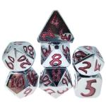 sliver red Odorless Lightweight Multi Function Polyhedron Dice Dice Set Sturdy 7 Pcs Size 12cm For Rpg Game for sale