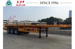 China Durable 40 FT 3 Axles Flatbed Trailer For Bulk Cargo Transport supplier