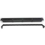 CAT5E 19 Inch 1U 24 48 Ports Full Loading UTP Patch Panel With Cable Manager for sale