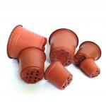 New Greenhouse using small plastic flower nursery pots double color flower pot for sale