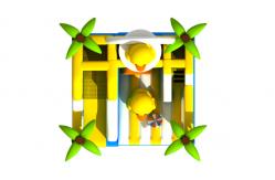 China Duck Themed PVC 6x5.5x5.4m Inflatable Combos Party Blow Up Bouncer supplier