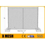 Hot Dipped Galvanized Chain Link Mesh Fencing Od 32mm Wire 3.0mm Crowd Control for sale