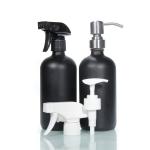 Brown Amber Glass Lotion Bottles 16oz 200ml 480ml OEM for sale