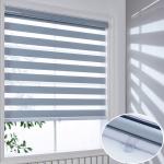 Double Vision Polyester Zebra Combi Blinds Blackout Fabric For Solar Screen for sale