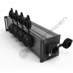6 Channel TR Out XLR Connectors Powercon Power Coupler Distribution Output Box with Plastic Housing Material for sale
