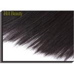 Double Machine Weft Virgin Human Hair Extensions / Remy Peruvian Hair Bundles