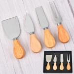 4pcs 6pcs Cheese Knives Set With Wood Handle Stainless Steel