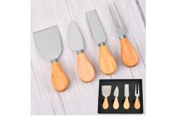China 4pcs 6pcs Cheese Knives Set With Wood Handle Stainless Steel supplier
