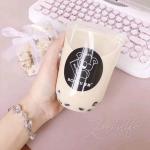 16oz Bubble Tea Cups Disposable Drinking Cups , Fancy Disposable Coffee Cups Food Grade Plastic for sale