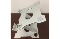 China Anodizing 3.0mm Laptop Cooling Stand Silver Aluminum Foldable Tablet Holder supplier