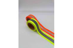 China Orange Reflective Fabric Tape Material Polyurethane Plastic Strips TPU Nylon Plastic Coated supplier