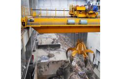 China 16T Schneider Grab Double Girder Overhead Crane For Steel Factory supplier