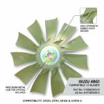 OEM Specification 4BG1 Diesel Engine Cooling Fan 11 Blades 1-13660345-0 8-97161599-0 for Isuzu Excavator Precision Engineered Replacement for sale