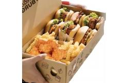 China Eco-Friendly Customized Hamburger Box Biodegradable Paper Cardboard Fast Food Box supplier