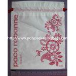 Small Recyclable White Plastic Drawstring Bags with Flower Printed For Underwear for sale